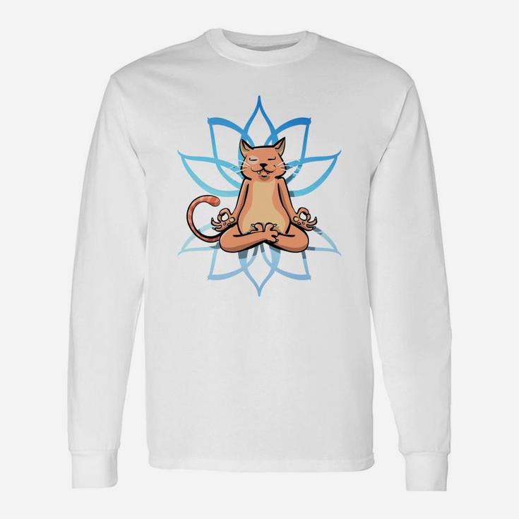 Yoga Cat Meditating Cats Cat Pet Long Sleeve T-Shirt