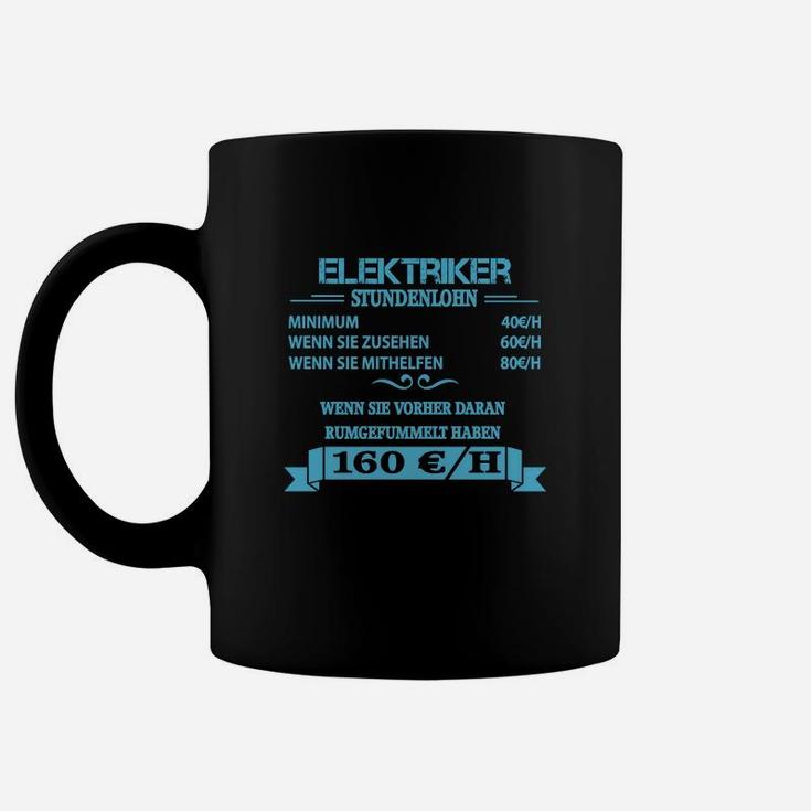 Elektriker Stundenlohn Blau Tassen