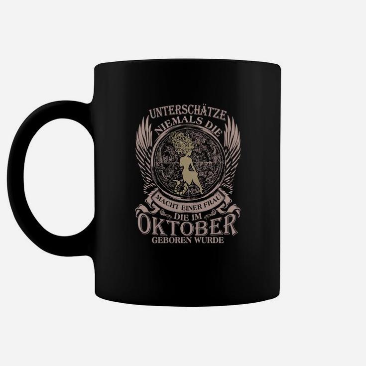 Schwarzes Adler Tassen, Oktober Geburtstags Motto