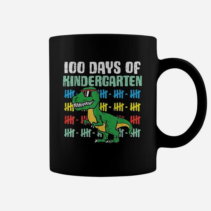 100 Days Of Kindergarten Trex Dinosaur 100th Day School Gift Coffee Mug