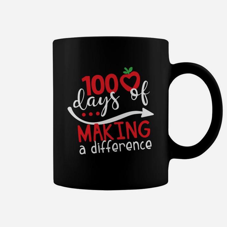 100 Days Of Making A Difference 100 Days Of School Teacher 100th Day School Teacher Cool Gift Coffee Mug