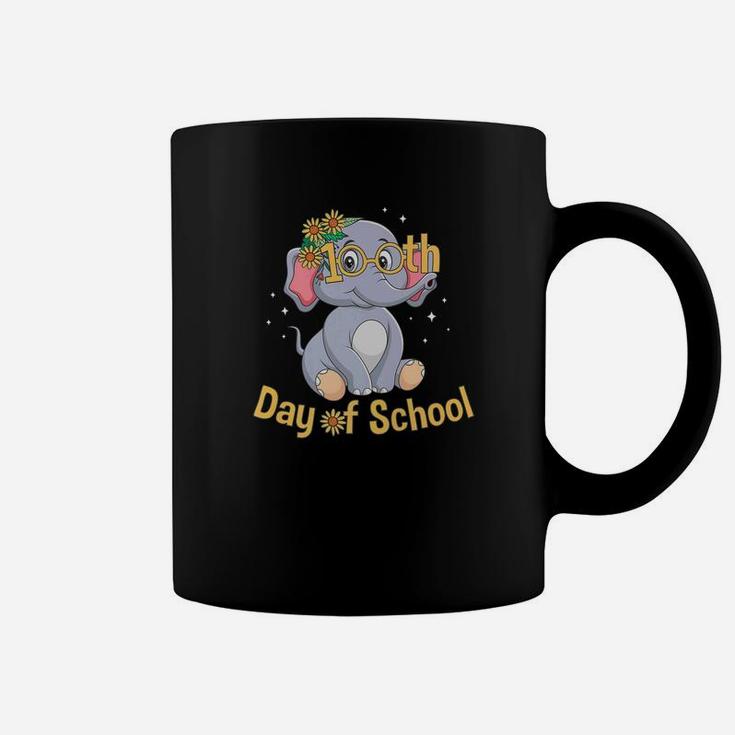 100 Days Of School Elephant Sunflower Teacher Coffee Mug