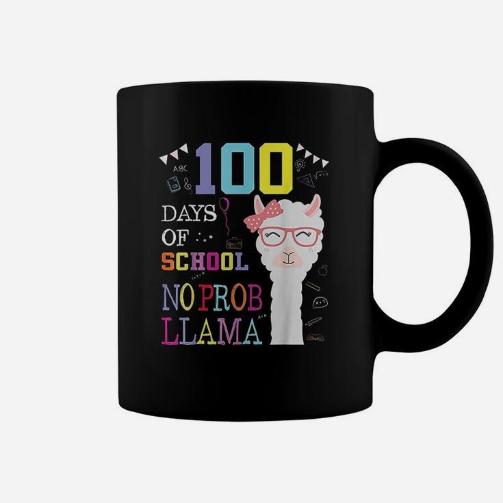 100 Days Of School No Probllama Llama 100th Day Coffee Mug