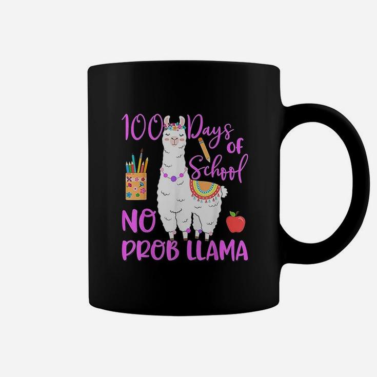100 Days Of School No Probllama Llama Teacher 100th Day Coffee Mug