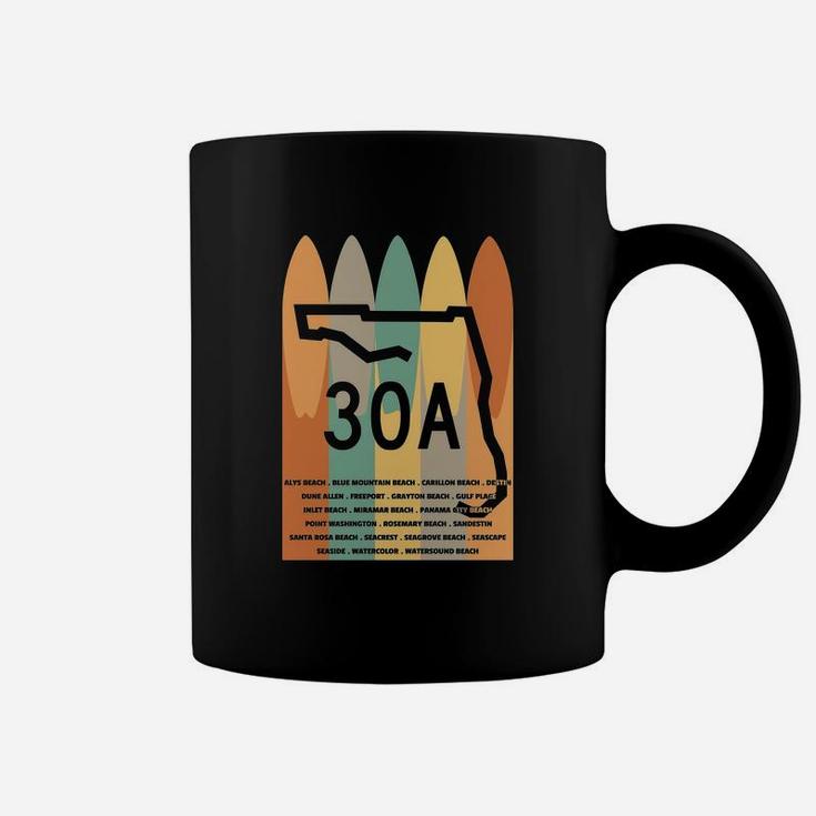 30a Surfboards Towns Of 30a Coffee Mug