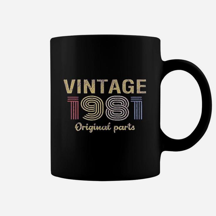 40th Birthday Gift Retro Birthday Vintage 1981 Original Parts Coffee Mug