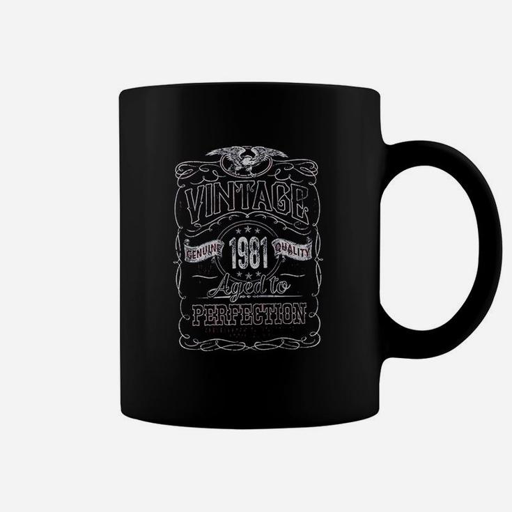 40th Birthday Gift Vintage 1981 Aged To Perfection Coffee Mug