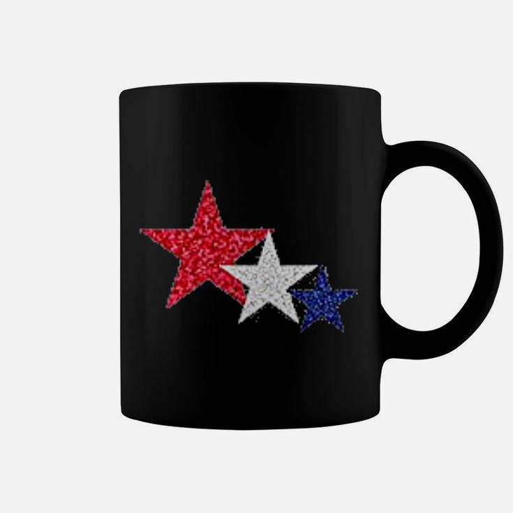 4th Of July Memorial Day Patriotic Star T Glitter Fouth Of July Coffee Mug