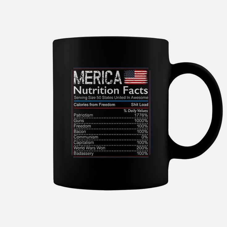 4th Of July Proud American Merica Nutrition Facts Coffee Mug