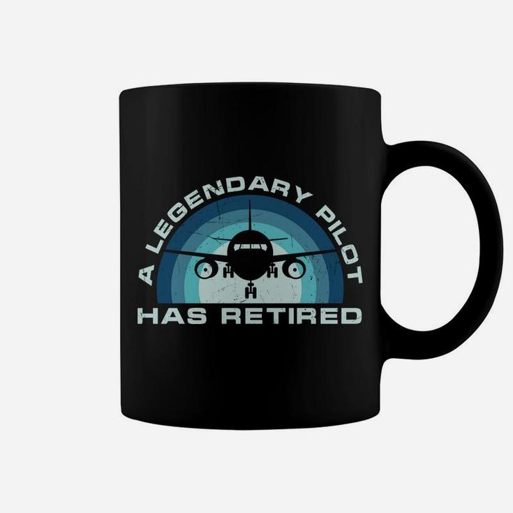 A Legendary Has Pilot Retired Vintage Style Job Title Coffee Mug