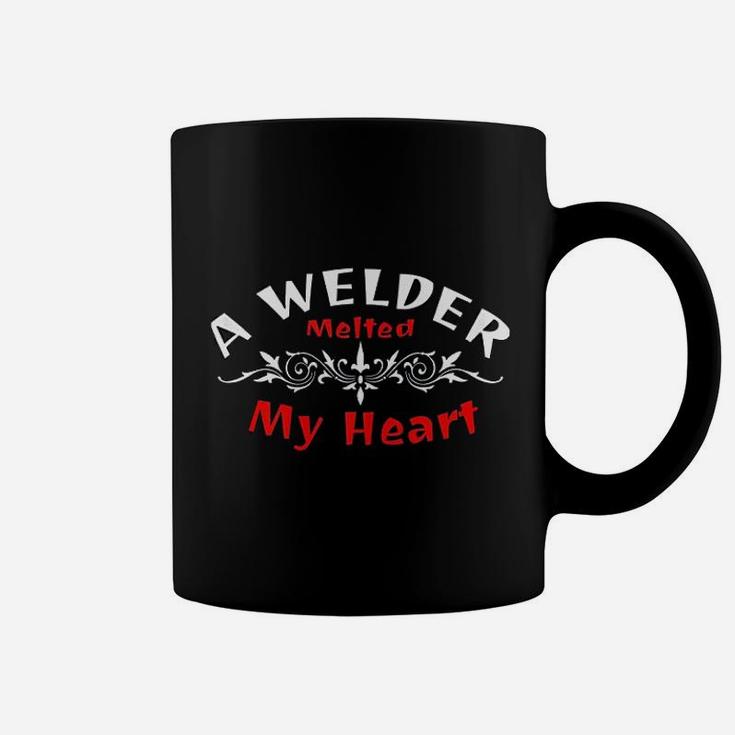 A Welder Melted My Heart Perfect Gift For Wife Girlfriend Coffee Mug