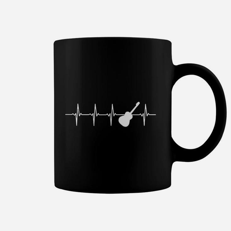 Acoustic Guitar Heartbeat Gift For Guitarists Coffee Mug