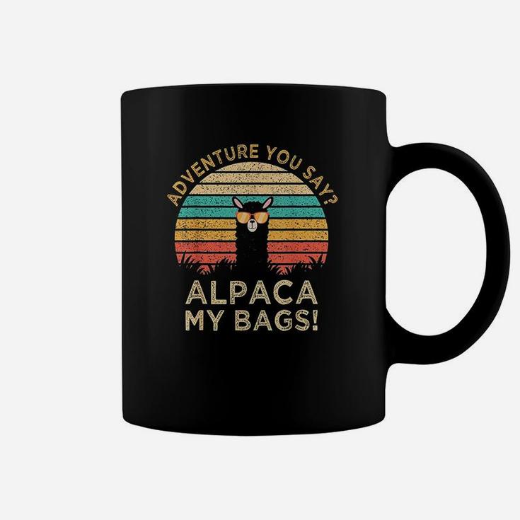 Adventure You Sa Alpaca My Bags Vintage Funny Travel Coffee Mug