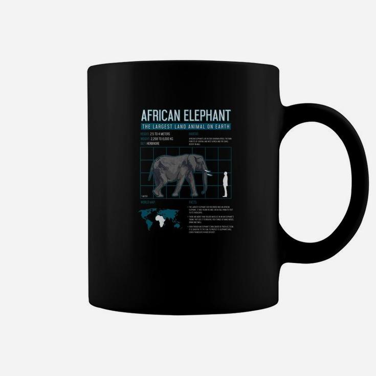 African Elephant Facts Land Animal Lover Vintage Gift Coffee Mug