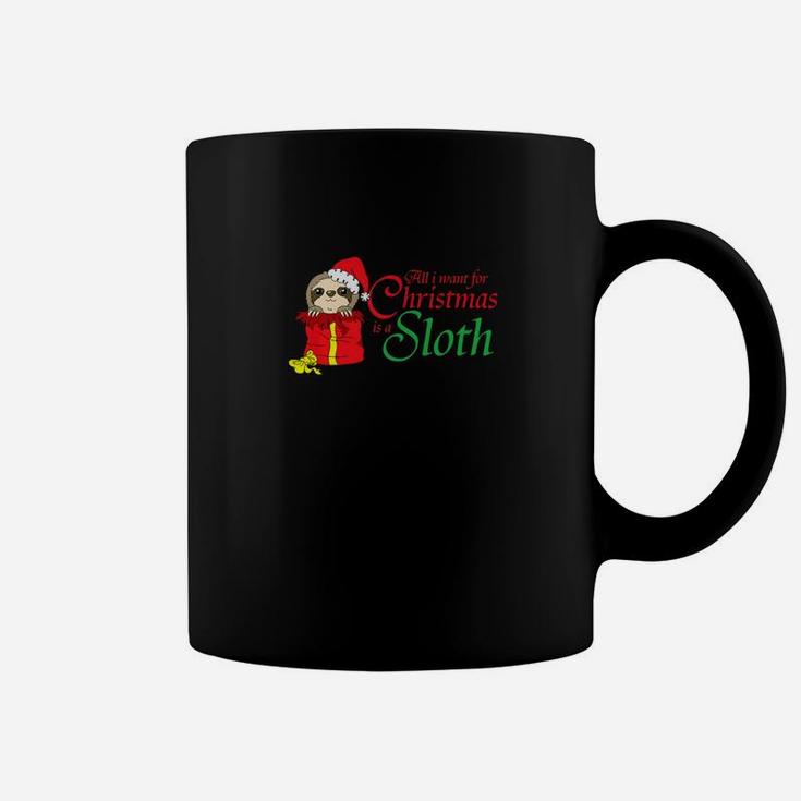 All I Want For Christmas Is A Sloth Funny For Kids Coffee Mug