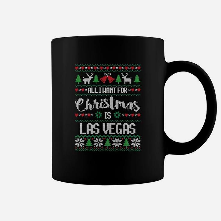 All I Want For Christmas Is Las Vegas Ugly Sweater Coffee Mug