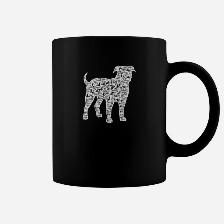American Bulldog With Personality Character Traits Coffee Mug