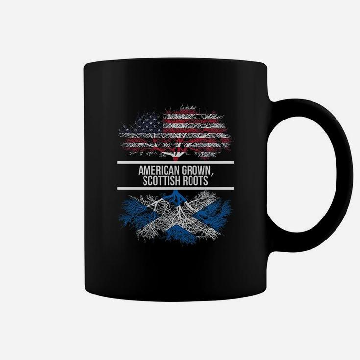 American Grown Scottish Roots American Flag Coffee Mug