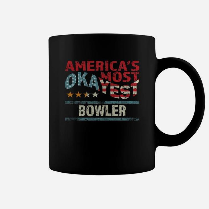 Americas Most Okayest Bowler Worlds Funniest Saying Shirt Coffee Mug