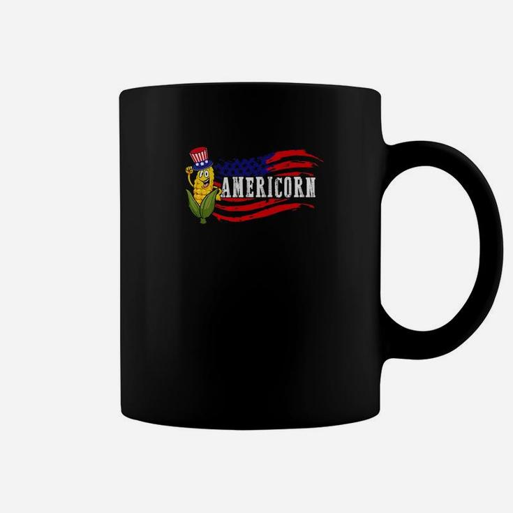 Americorn Farm Patriotic 4th Of July Veterans Flag Day Premium Coffee Mug
