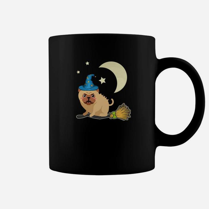Angry Pug Witch Halloween Funny Cute Pug Dog Tee Coffee Mug