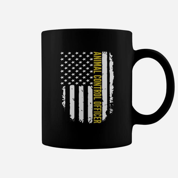 Animal Control Officer American Job Flag Ninja Job T-shirts Black Women Coffee Mug