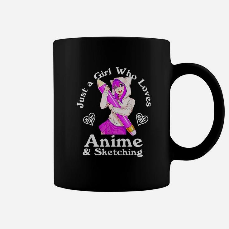 Anime And Sketching Just A Girl Who Loves Anime Coffee Mug