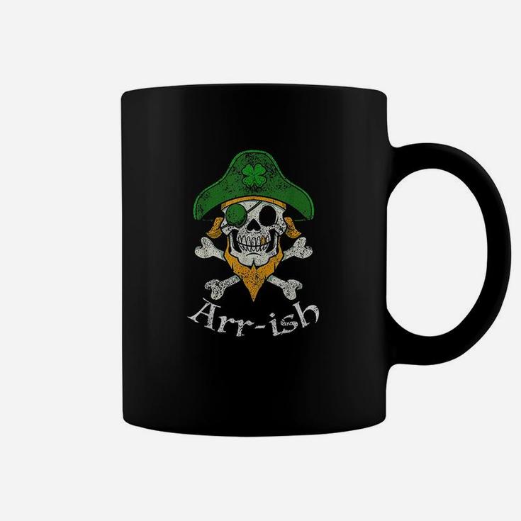 Arrish Funny Irish Pirate Clover Skull Cool St Patricks Day Coffee Mug