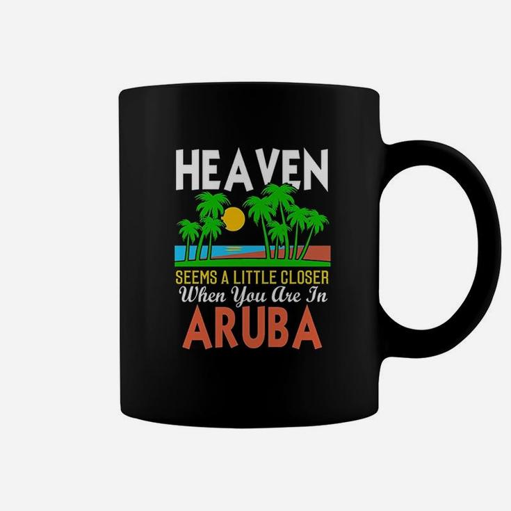 Aruba Souvenir Gift Tropical Tree Palm Beach Aruba Coffee Mug