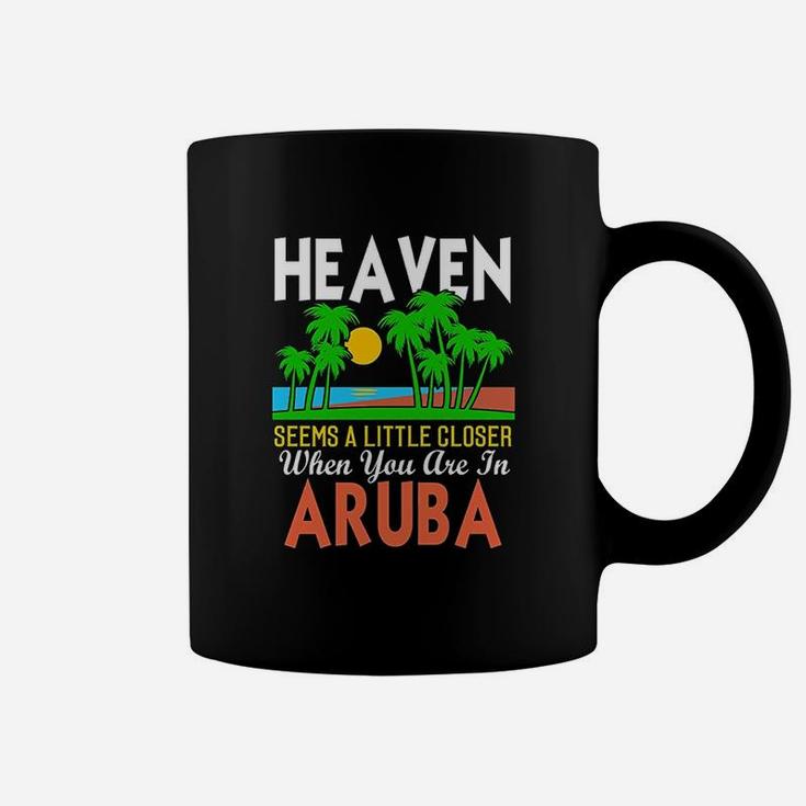 Aruba Souvenir Tropical Tree Palm Beach Aruba Coffee Mug