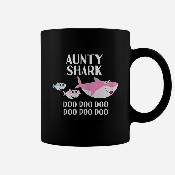 Aunty Shark Doo Doo Mothers Day Gift For Aunt Auntie Coffee Mug