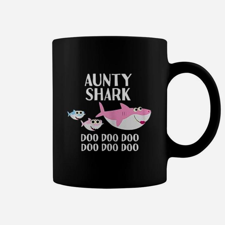 Aunty Shark Doo Doo Mothers Day Gift For Aunt Auntie Coffee Mug