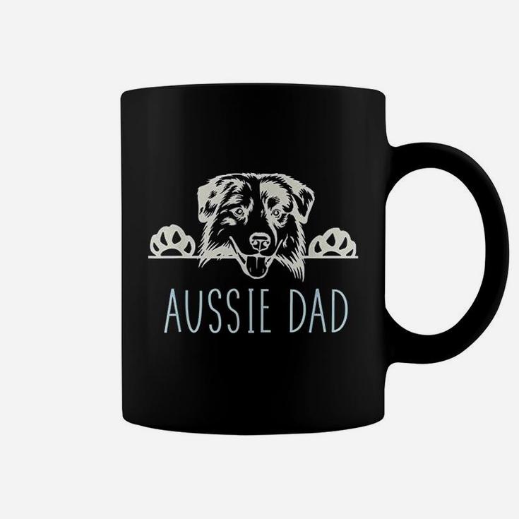 Aussie Dad With Australian Shepherd Dog Coffee Mug