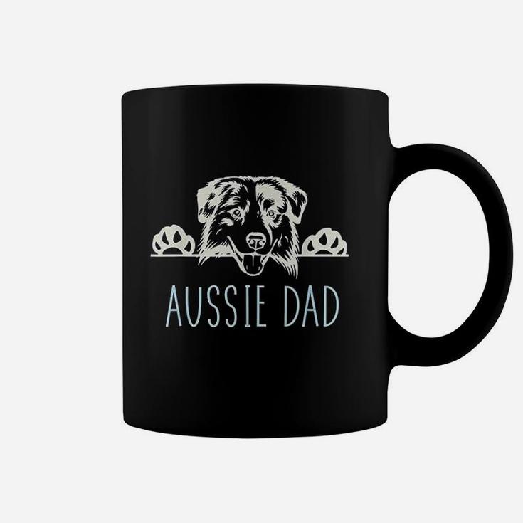 Aussie Dad With Australian Shepherd Dog Coffee Mug
