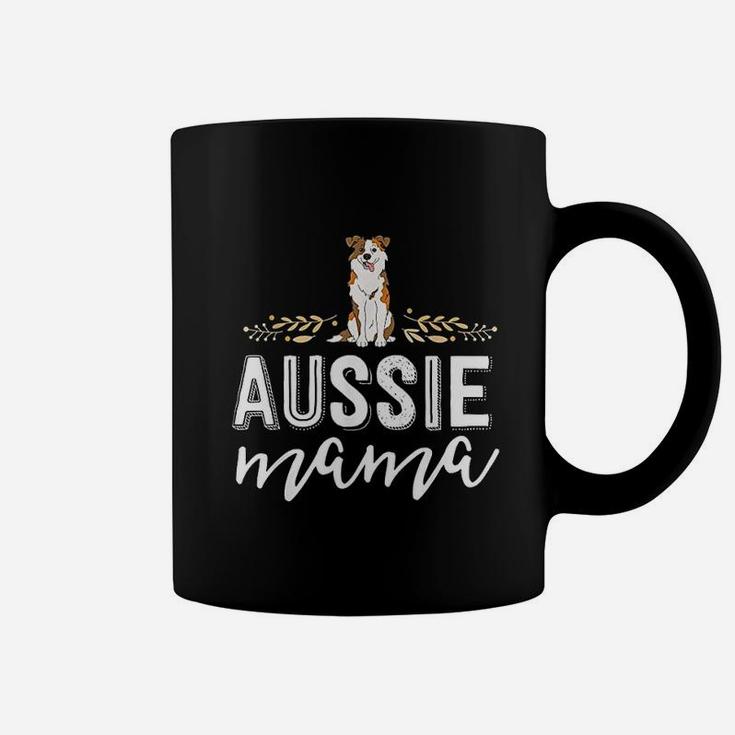 Aussie Mama Red Merle Australian Shepherd Farm Dog Mom Coffee Mug