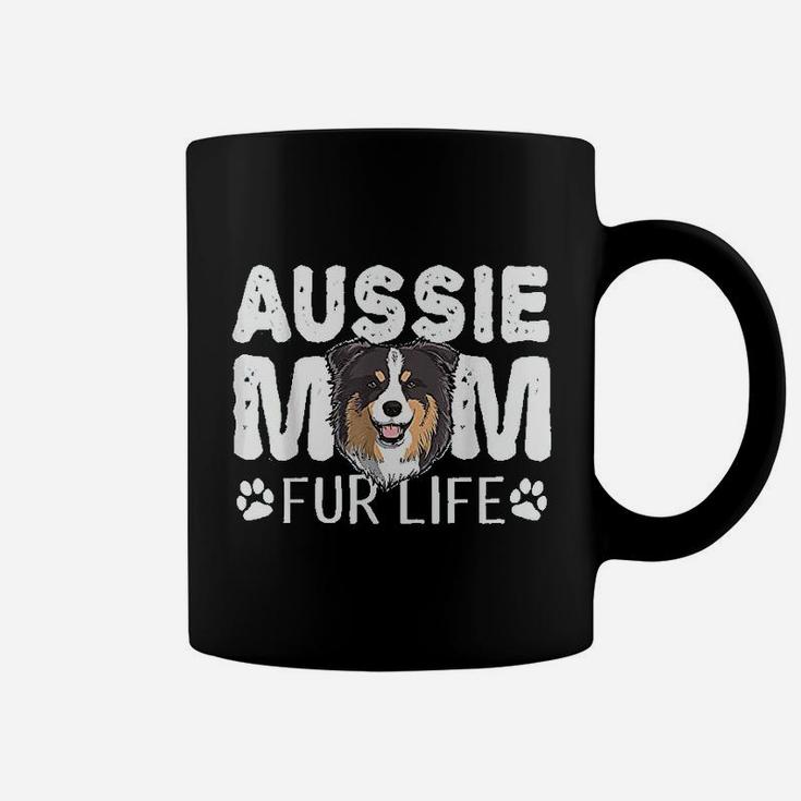 Aussie Mom Fur Life Funny Dog Australian Shepherd Coffee Mug