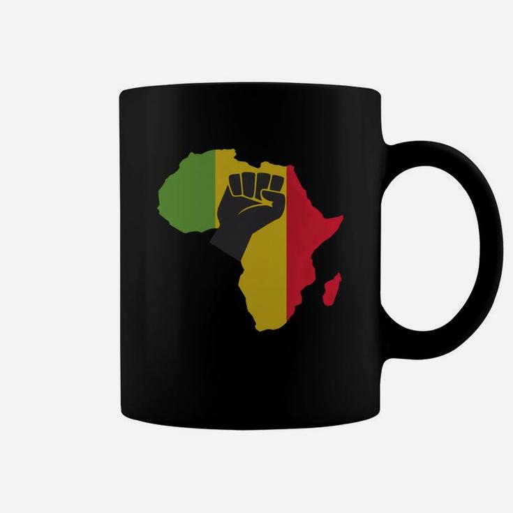 Awesome Africa Black Power With Africa Map Fist Coffee Mug