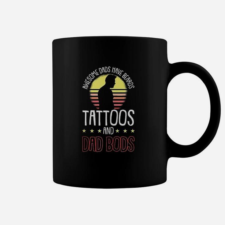 Awesome Dads Have Tattoos And Beards Fathers Day Dad Coffee Mug