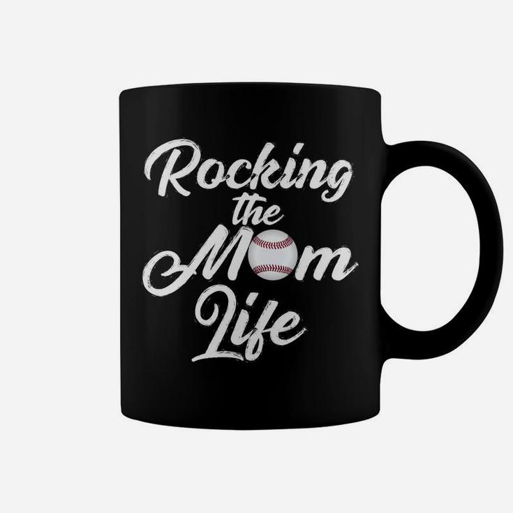 Baseball Mama Rocking The Baseball Mom Life Gift  Coffee Mug