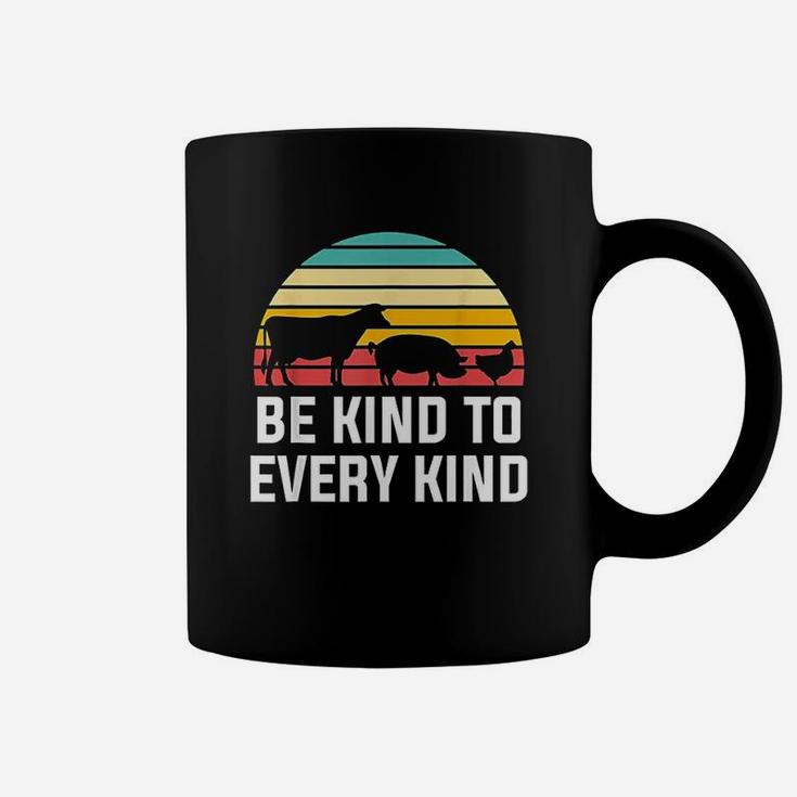 Be Kind To Every Kind Retro Vegan And Vegetarian Coffee Mug