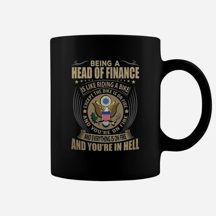 Being A Head Of Finance Like Riding A Bike Job Title Shirts Coffee Mug