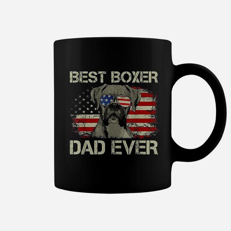 Best Boxer Dad Ever Dog Lover American Flag Gift Coffee Mug