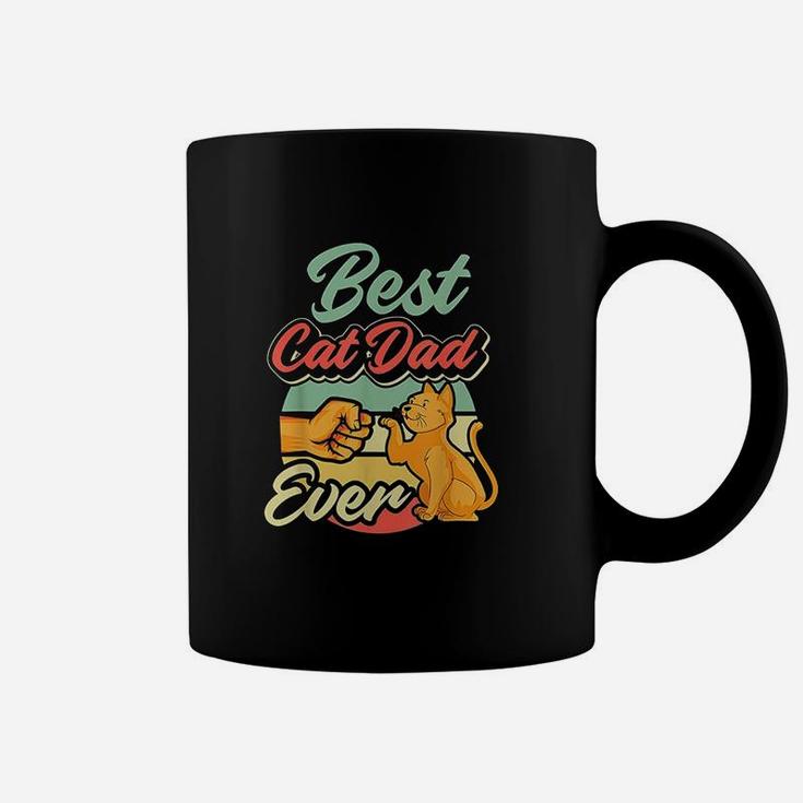Best Cat Dad Ever Retro Vintage Best Cat Father Gift Coffee Mug