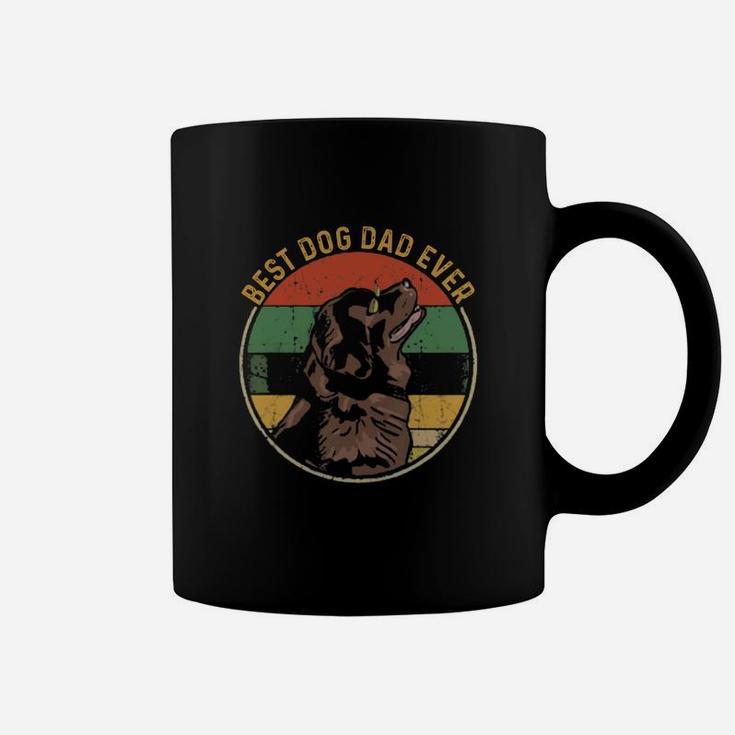 Best Dog Dad Ever Retro Vintage Newfoundland Dog Lover Gift Coffee Mug