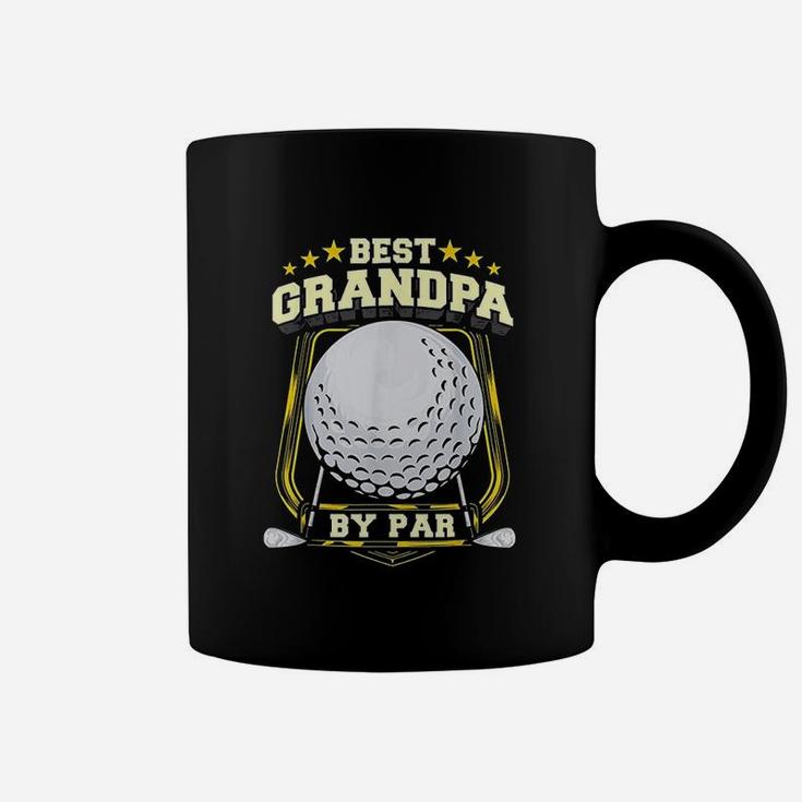 Best Grandpa By Par Golf Papa Grandfather Pop Dad Golf Pun Coffee Mug