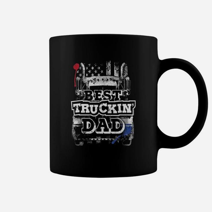 Best Truckin Dad Trucker T Shirt Trucker Dad Shirt Coffee Mug