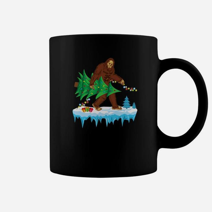 Bigfoot Christmas Tree Men Boys Kids Sasquatch Gift Coffee Mug