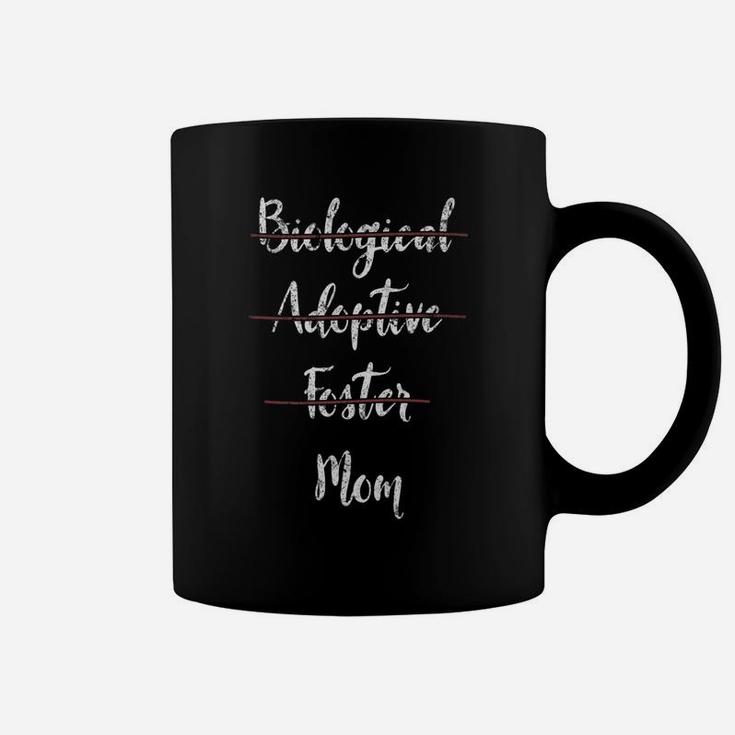 Biological Adoptive Foster Mom Mother Distressed Coffee Mug