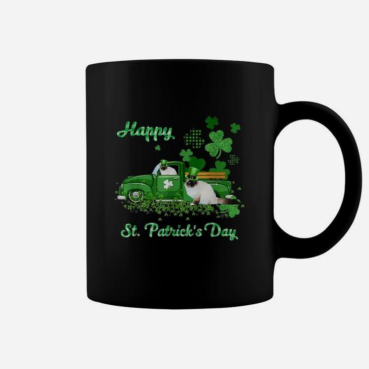 Birman Riding Green Truck St Patricks Day Cat Lovers Gift Coffee Mug