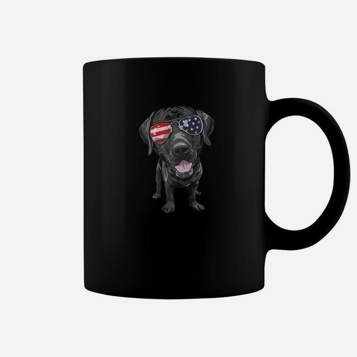 Black Lab Funny Dog Animal Love Dog 4th Of July Coffee Mug